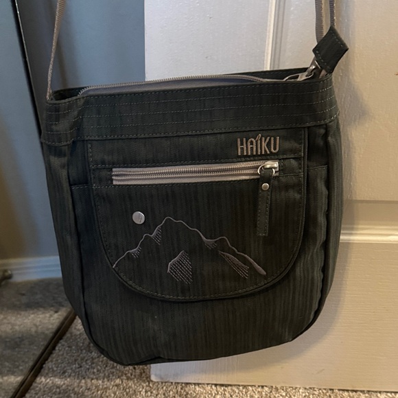 Haiku Charcoal Messenger Bag - Picture 1 of 4